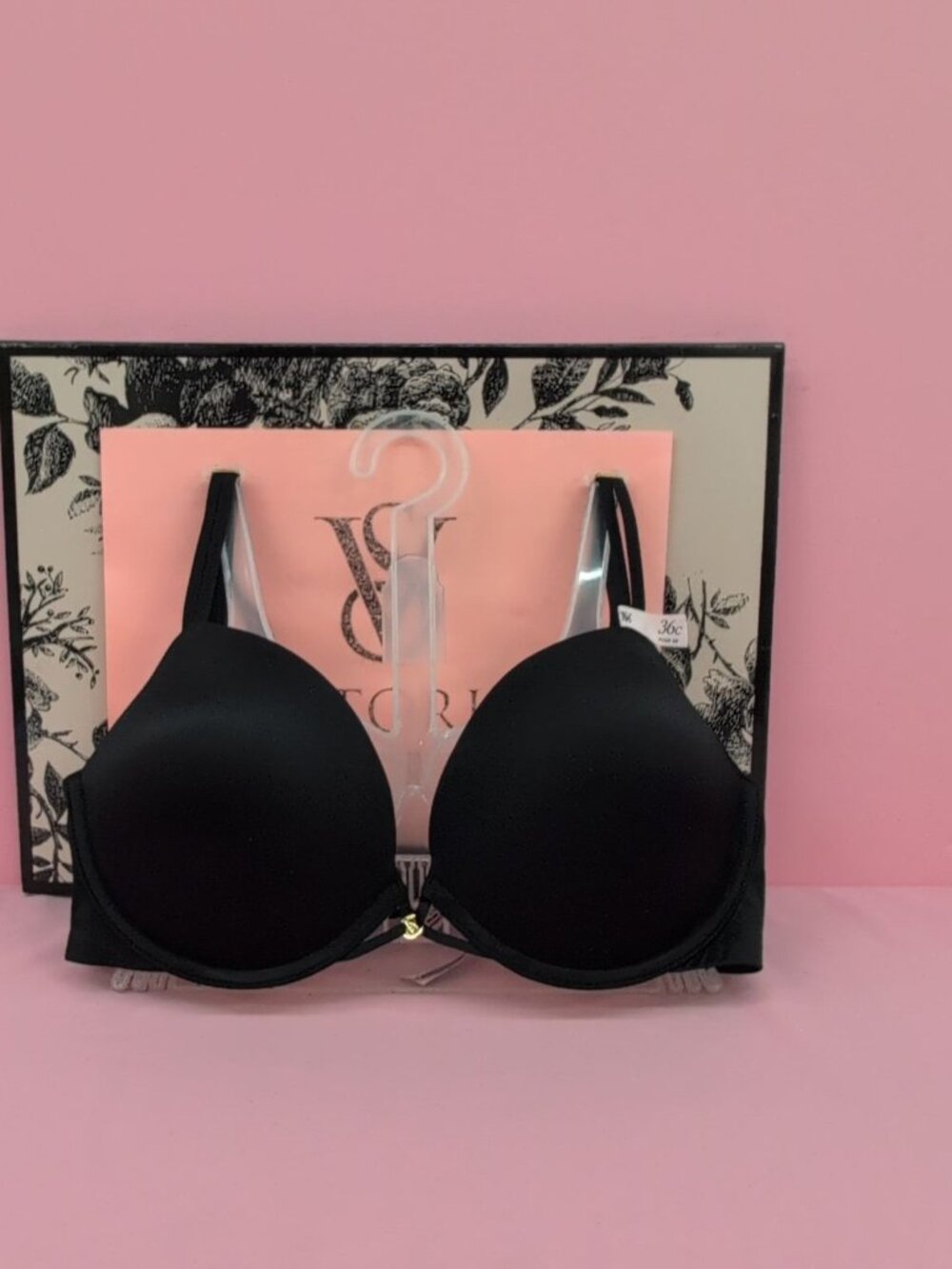 Victoria Secret Very Sexy Underwired Smooth Push Up Bra 36C Black